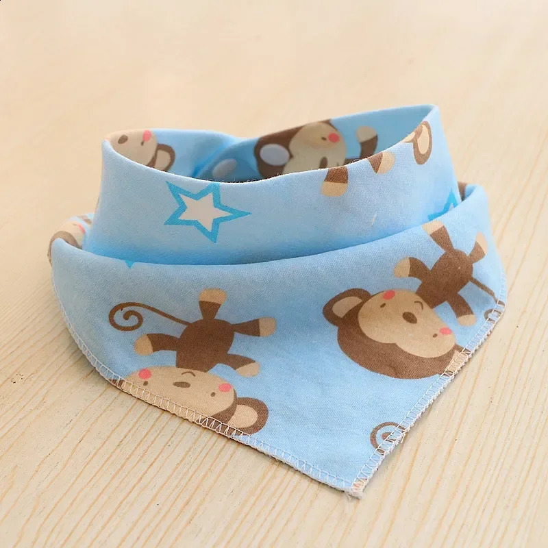 Baby girl boy cartoon feeding scarf bib collar Burp cloth Bandana Saliva towel cotton baby apron triangular 250414z