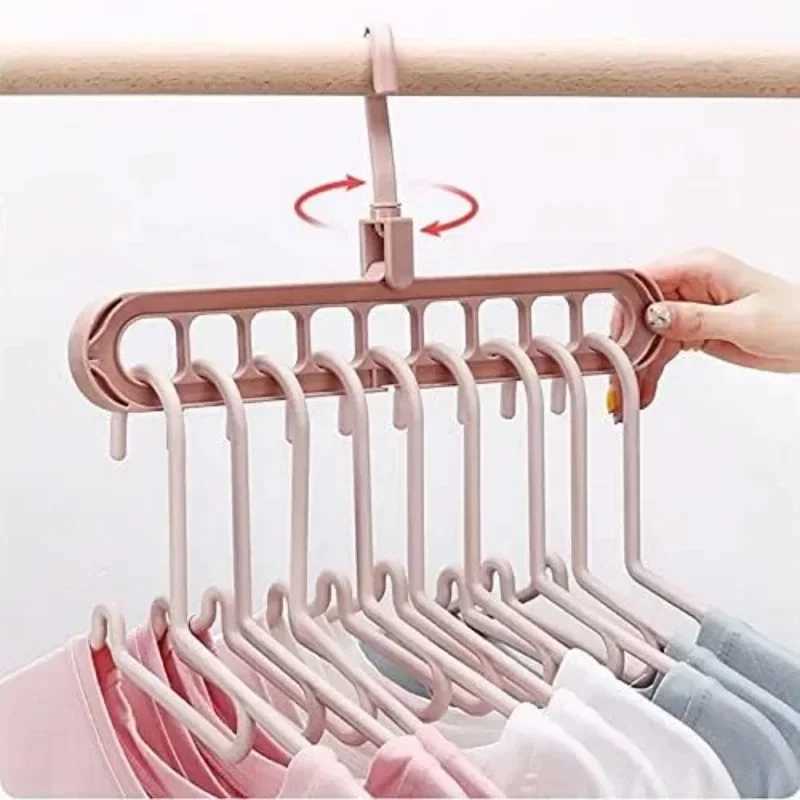 NEW 1pcs Clothes Hanger Closet Organizer Space Saving Hanger Multi-port Clothing Rack Plastic Scarf Storage hangers for clothes C251117