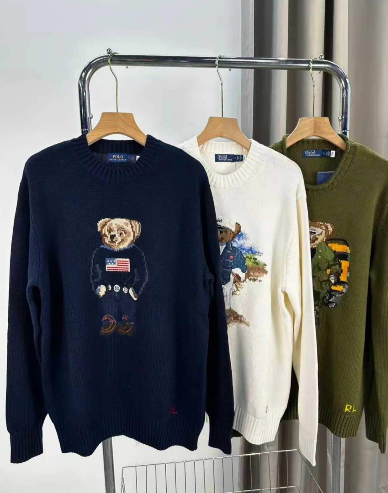 Women's PoloSweaters Designer PoloSweaters Winter Soft Basic Women Pullover Cotton Bear Pulls Fashion Knitted Jumper Teddy Bear Embroidery Unisex bear Sweater 26