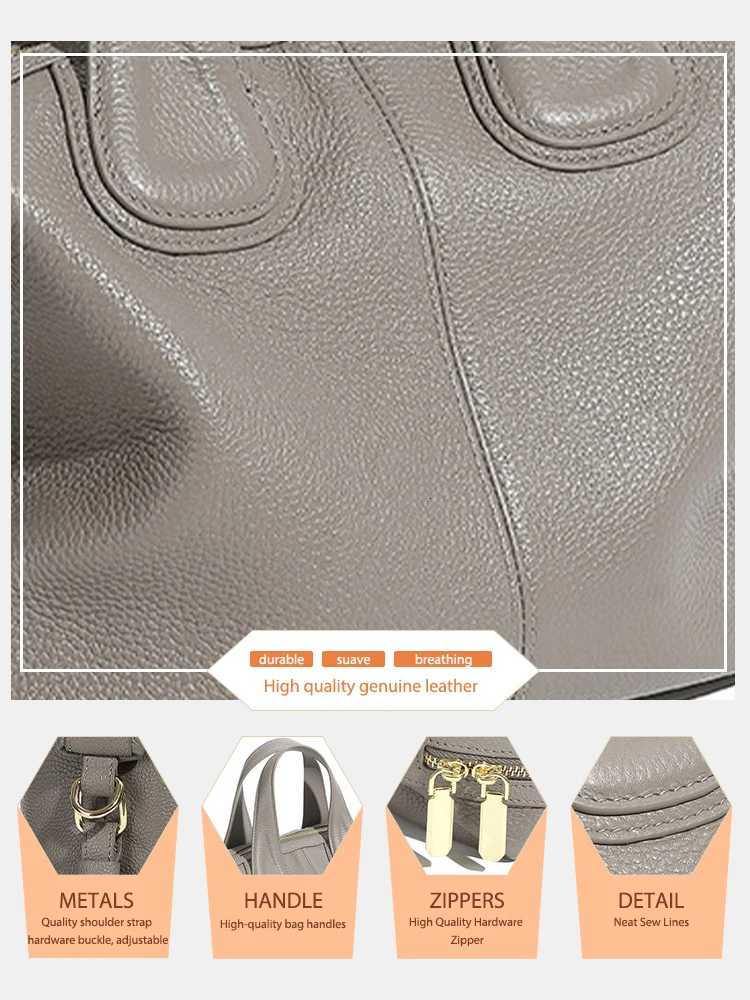Zency 2 Straps Genuine Leather Top-handle Bag For Women Vintage Boston Bag Shoulder Handbag Crossbody Large Capacity Bolsas 2025W251115