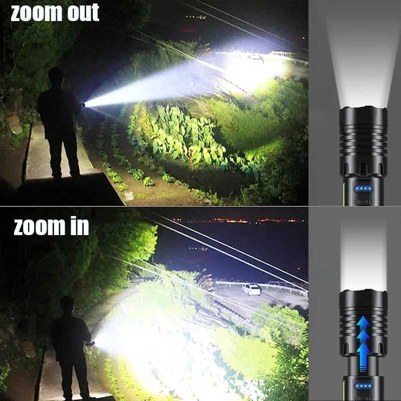 High Power Rechargeable Flashlight Ultra Powerful Led Torch Light Built-in Battery Tactical Flashlight For Outdoor Camping M251117