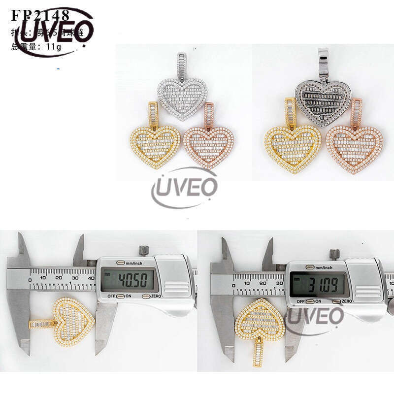 Sterling Silver VVS Iced Out Gold Jewelry Moissanite Cuban Ring Hip Hop Pass Diamond Tester Cuban Link Chains Pendant Fashion High Quality Gift Moissa