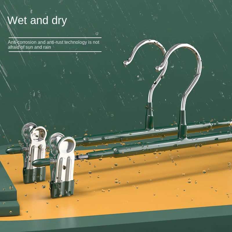 Pants Hangers with Clips Adjustable SkirtHangers for Women Non-Slip Trousers Hanger for Jeans Clothes Hangers for Pants C251117