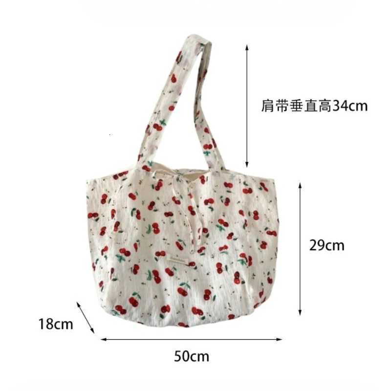 Fresh Sweet Tote Shoulder Bag for Women Girls Kids Shoulder Bag with Inner Pocket for Work Travel and Shopping Flower Print CaseW251117