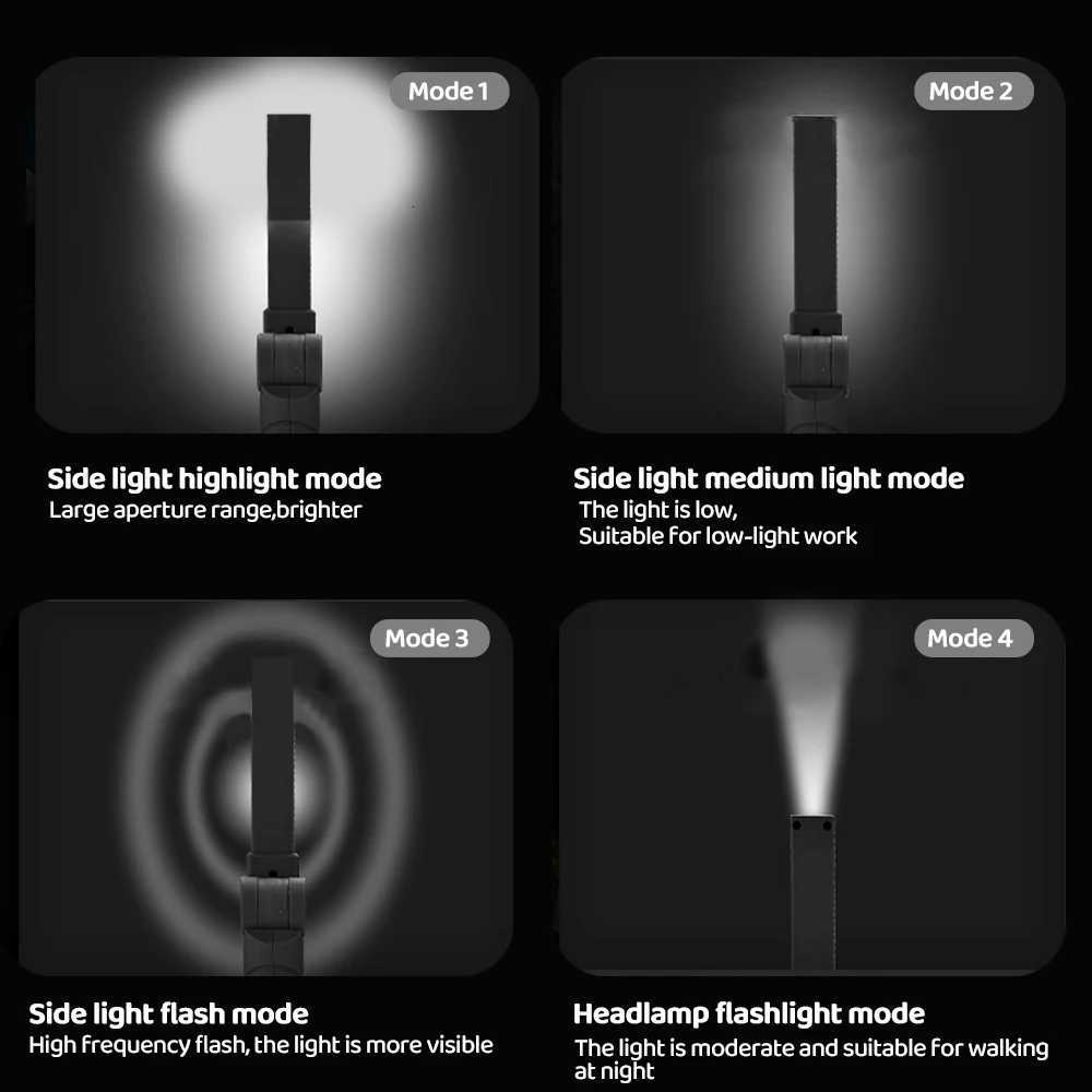 COB Work Light LED Work Flashlight With Magnetic Base Rechargeable Hanging Hook 360 Rotate Portable Inspection Light Camping M251117