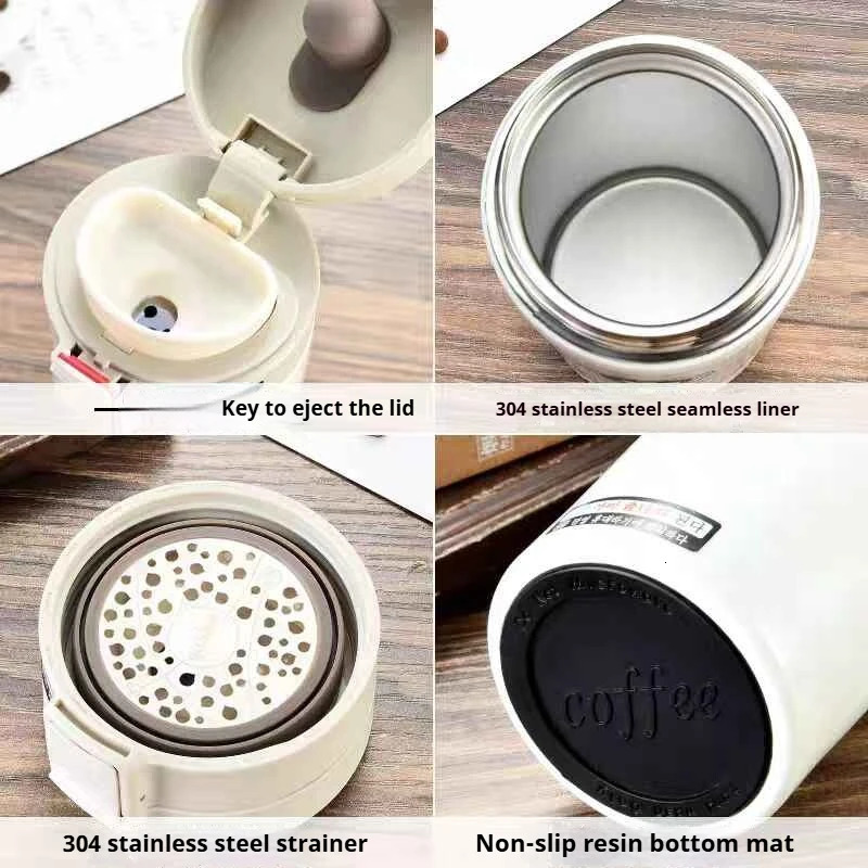 380510ML Coffee Cup Stainless Steel Thermo Bottle Car Thermal Outdoor Sports Vacuum Flask Keeps Cold and Heat Mug 251107 W260226