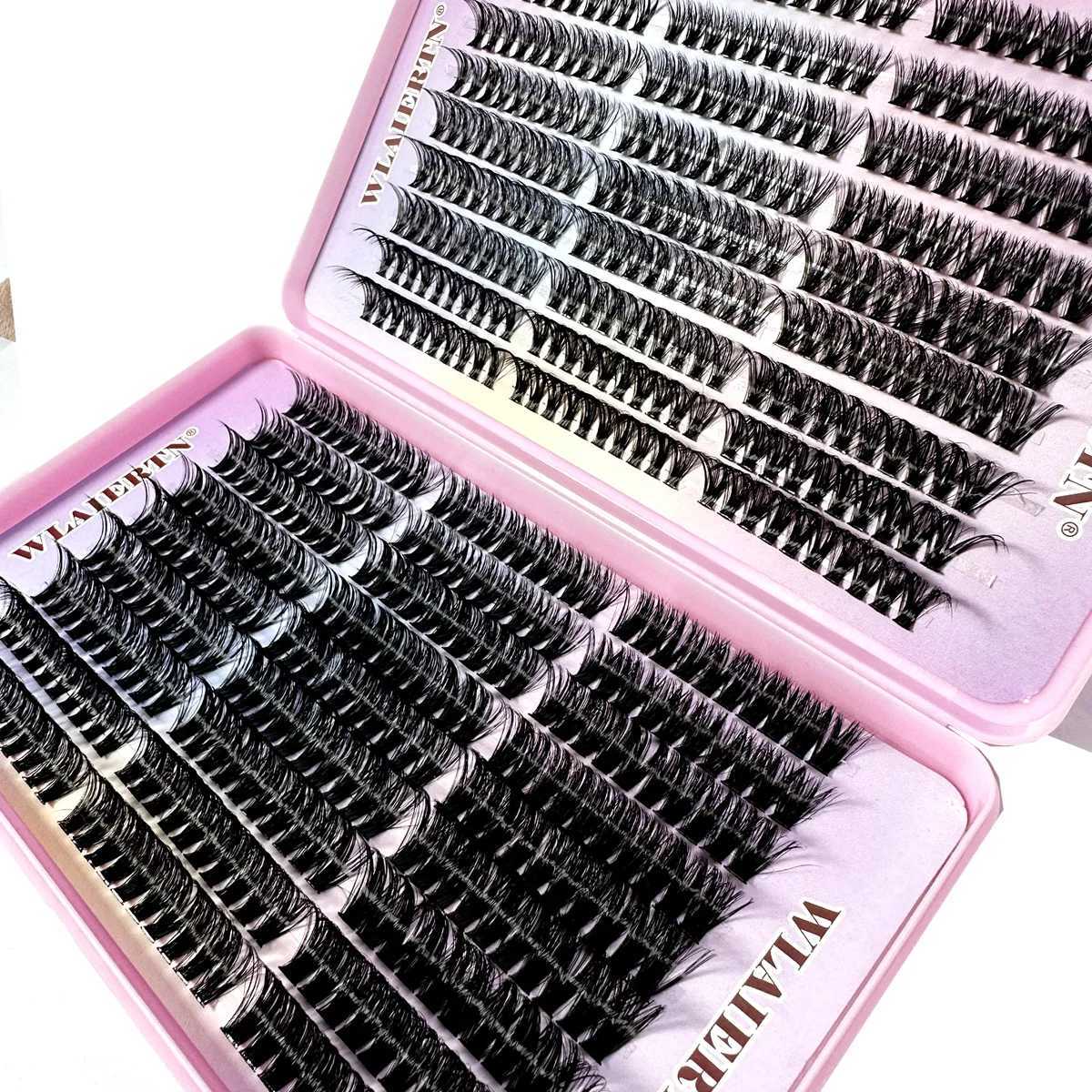 Faux Mink Eyelashes 540Cluster C Curled 9-16mm Mixed Natural Eyelash Extension 3D Russian Strip Personal Eyelash Makeup ToolT251117