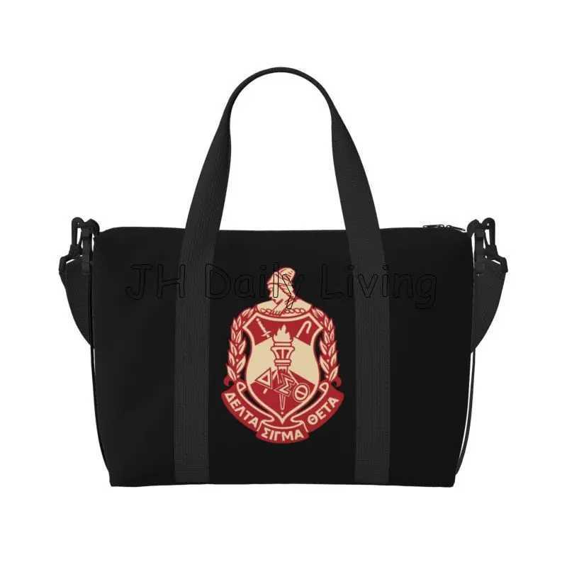Delta Sigma Theta Girls Association Printed Luggage Bag Womens Travel Bag Foldable Overnight Weekend Bag with Adjustable Shoulder StrapW250417