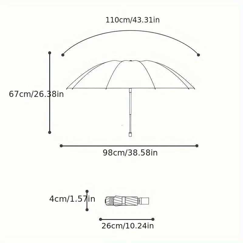 Sun Rain Umbrella Anti-UV Protection Vinyl Coating Umbrella Portable Folding Umbrella With Storage Bag C251117