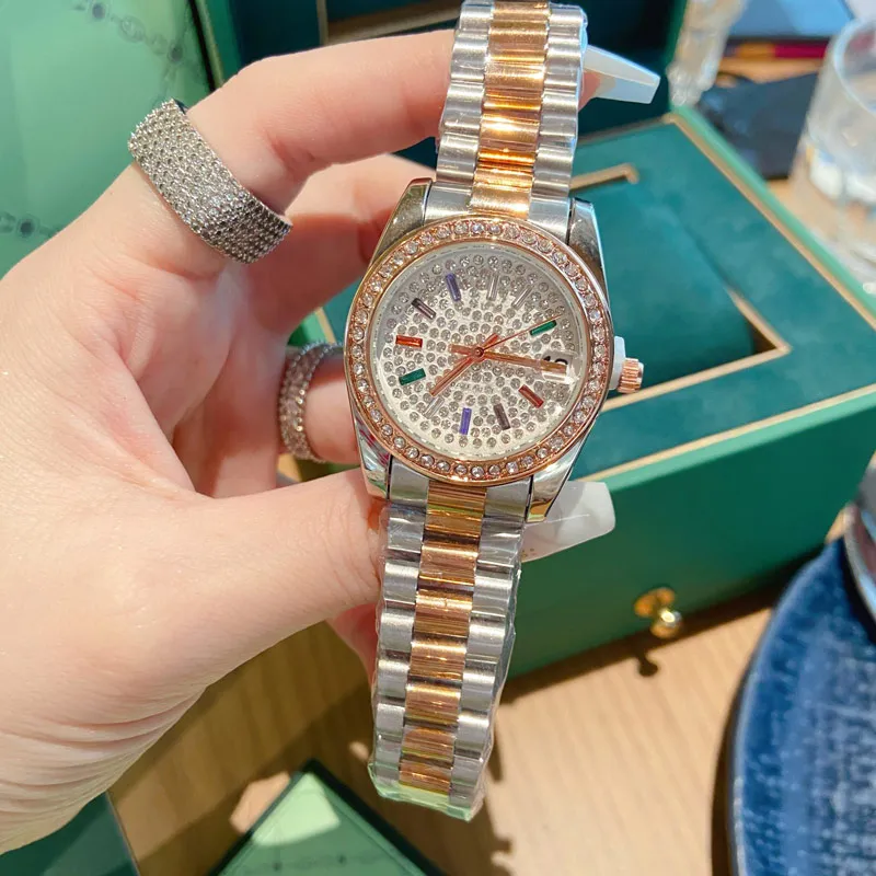 New Women's Luxury Watch High Quality Designer Diamond Set Watch Casual quartz stainless steel 33mm watch