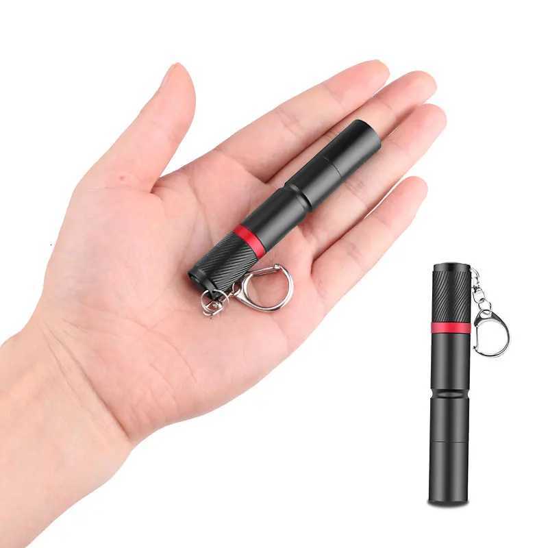 Bright Keychain Flashlight Pen Flashlight Pocket Torch Camping Fishing Super Mini LED Pen Clip Check Light AAA Battery Free Ship M251117