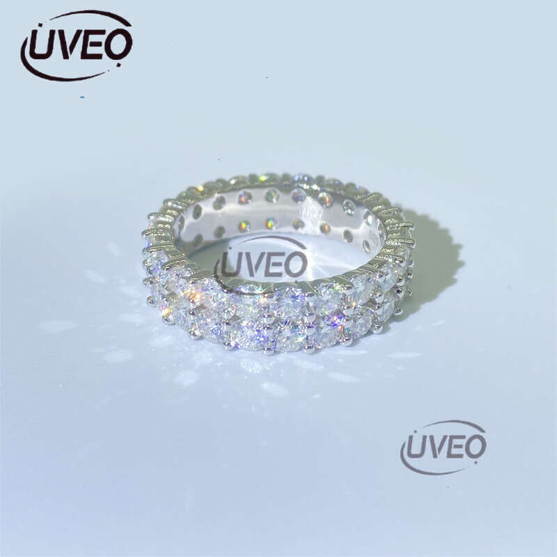 Moissanite Ring VVS Jewelry 925 Iced Out Gold Moissanite Diamond Hip Hop Pass Dias Tester Sterling Silver