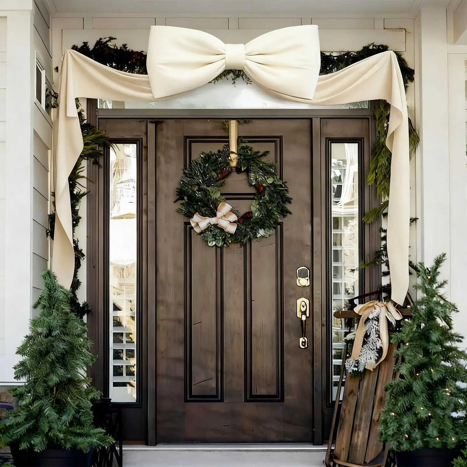 180cm Christmas Extra Large Velvet Bow Xmas Tree Topper Bows for Home Wall Backdrop Birthday Wedding Party Decoration C251117