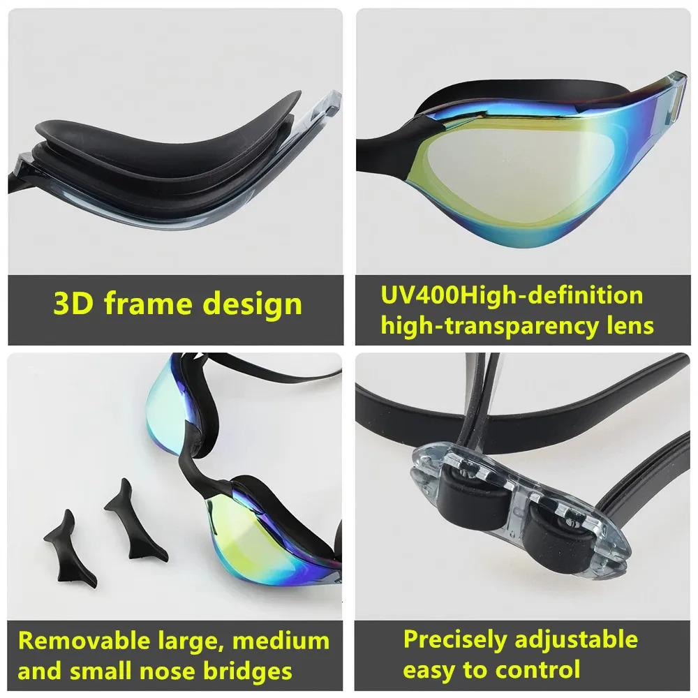 ARENA waterproof and anti fog racing professional high-definition swimming goggles UV400 competition training swimming equipment 250417