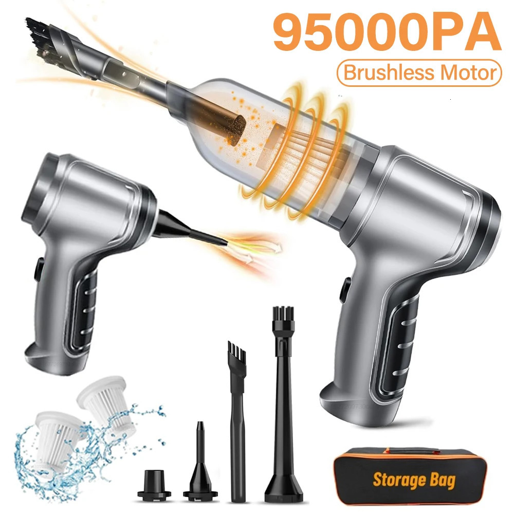 Car Vacuum Cleaner Wireless Portable Vacuum Cleaner 95000PA High Power 2 in 1 Mini Handheld Vacuum Cleaner Blower for Car Home 251113