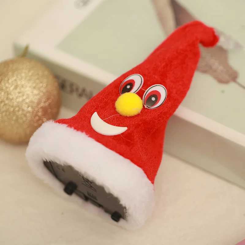 Swing Singing Christmas Tree Hat Happy New Year Electric Glowing Music Plush Funny Toy Gift For Kid Xmas Home Decoration J251117