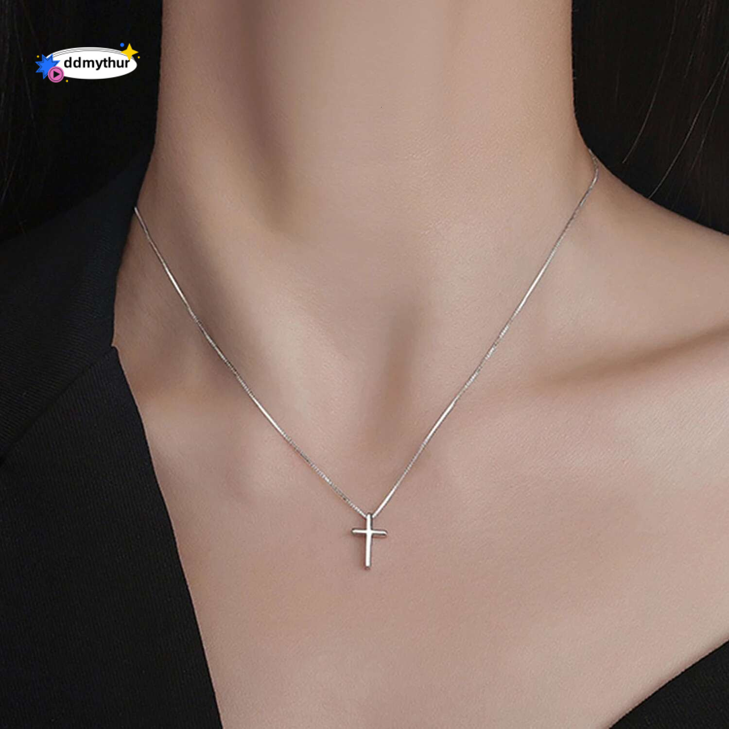 Personality Crosses Necklace Chain On The Neck Stainless Steel Necklaces For Men Women Accessories Fashion Jewelry ddmythur