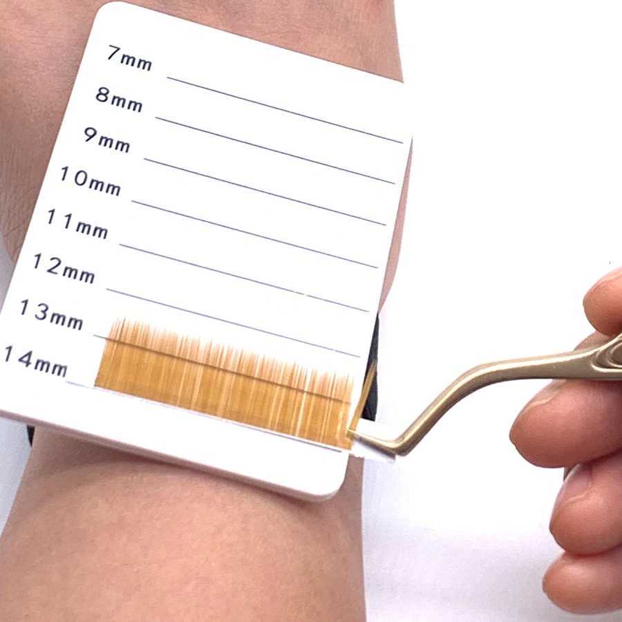 YGirlash High Quality Straight Curvate Extensions False Eyebrows 12Lines Light And Dark Brown Eyebrow ExtensionT251117