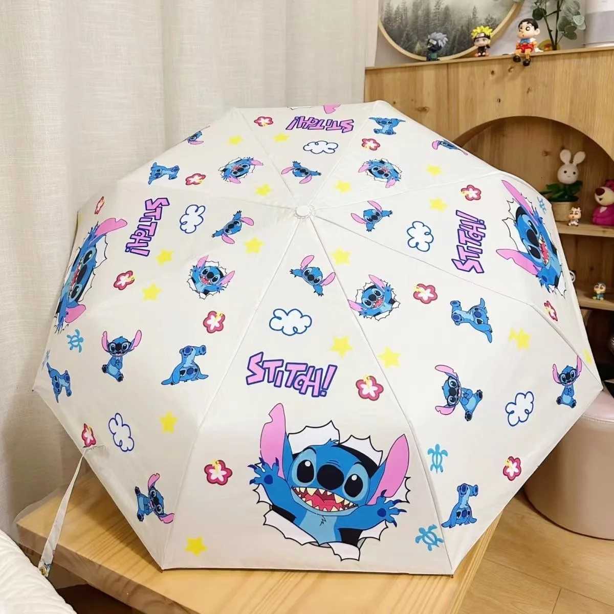 Umbrella Stitch Cute Women Folding Fully Automatic Umbrella Sun Rain Dual Use Student Sun Protection UV Protection C251117