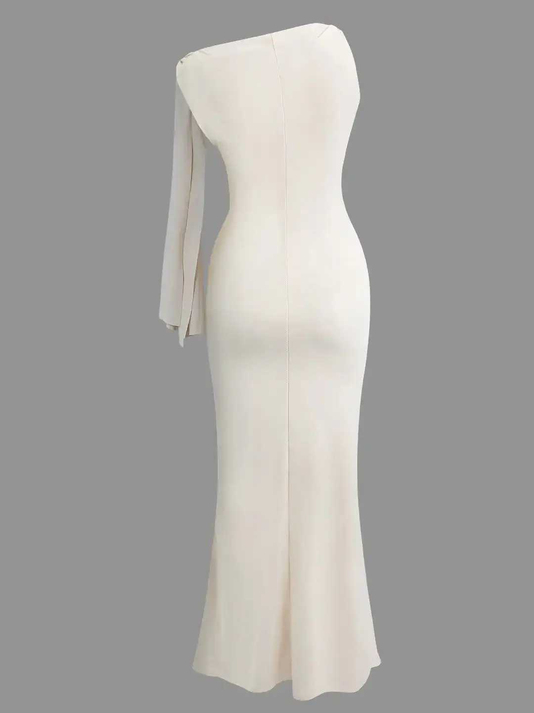 Asymmetric Twisted Mermaid Maxi Dress Womens Sleeveless Dress White Womens Summer Beach DressXJ250417