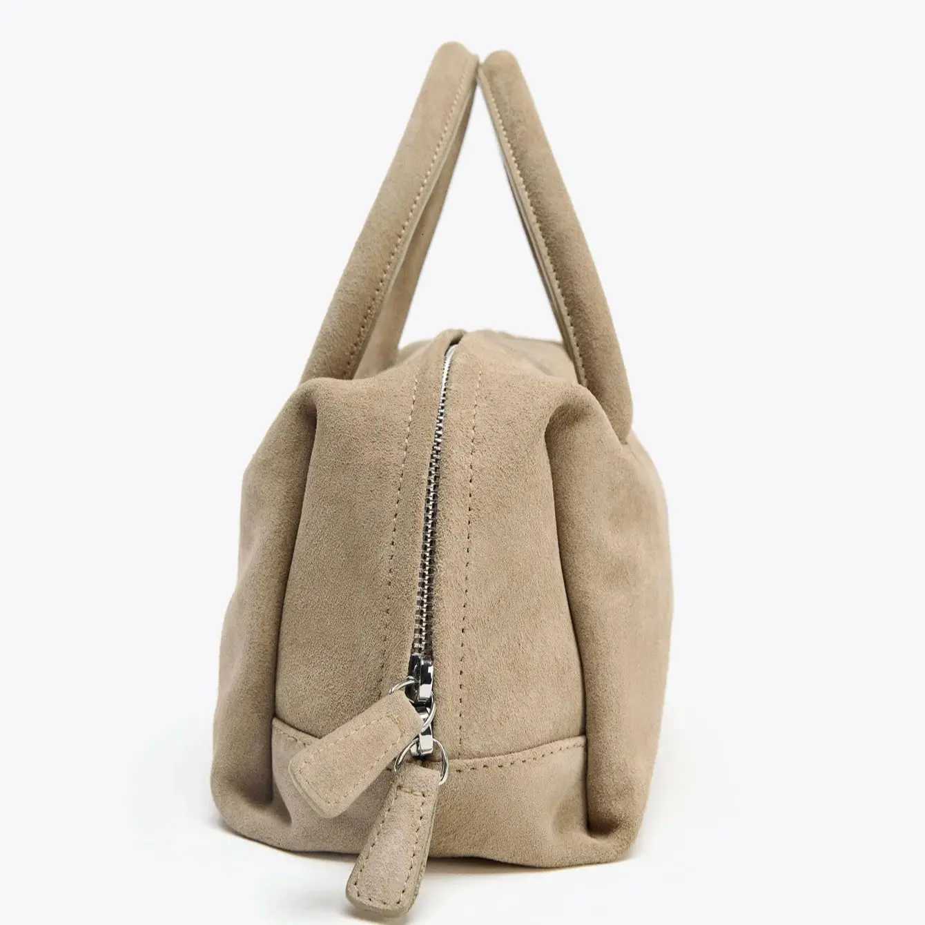 Womens Suede Bowling Bog 2025 Fashion Handbag Purse For Women Luxury Designer Croosbody Boston Bag for Ladies Small TotesW251115