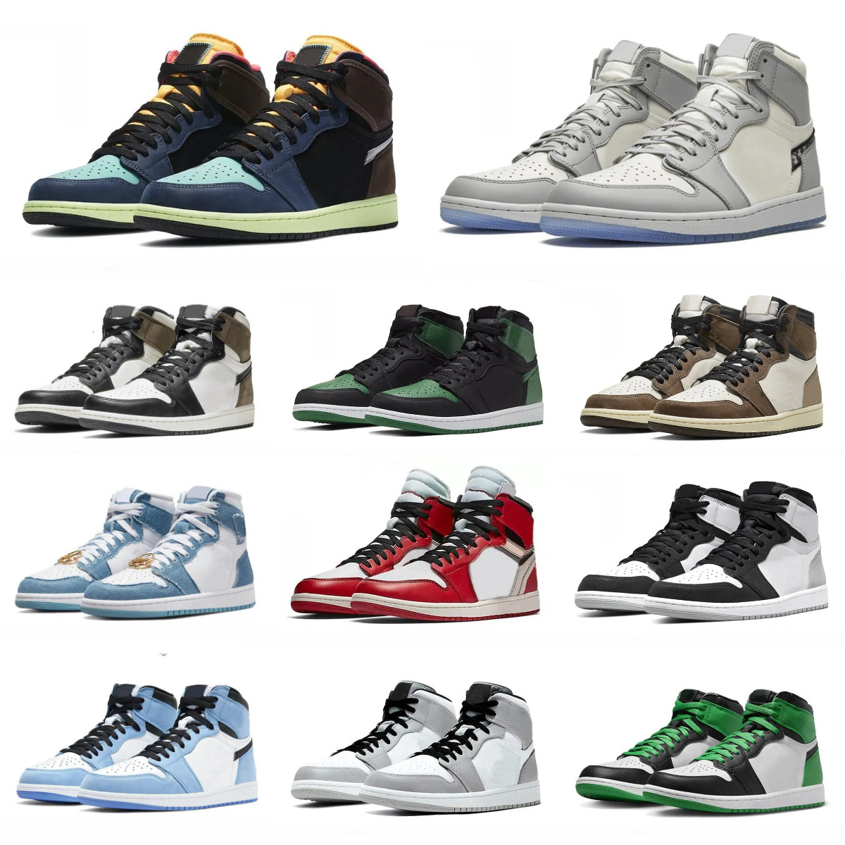 Jump Mans J1 1 Sports Basketball Shoes Retroes Trainers 1S Women High Low Chicago Reverse TS True Turbo Blue Bio Hack Casual Shoe DARK Mocha OG Denim Outdoor Sneakers S8