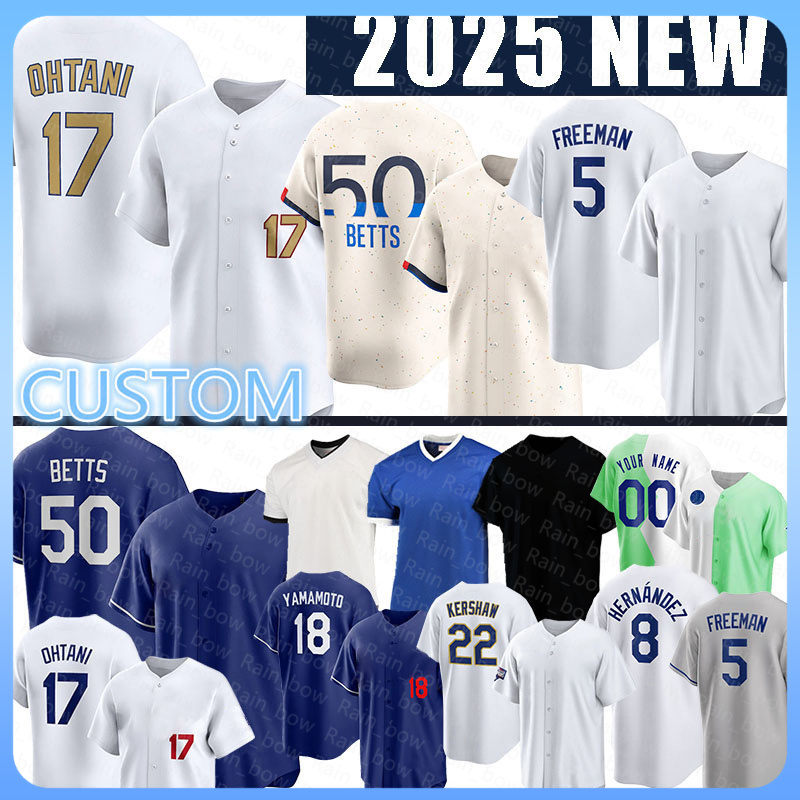 17 Shohei Ohtani Baseball Jerseys Yoshinobu Yamamoto Woman Freddie Freeman Los Angelees Mookie Betts Chris Taylor Clayton Kershaws Dodgers Enrique Hernandez Man