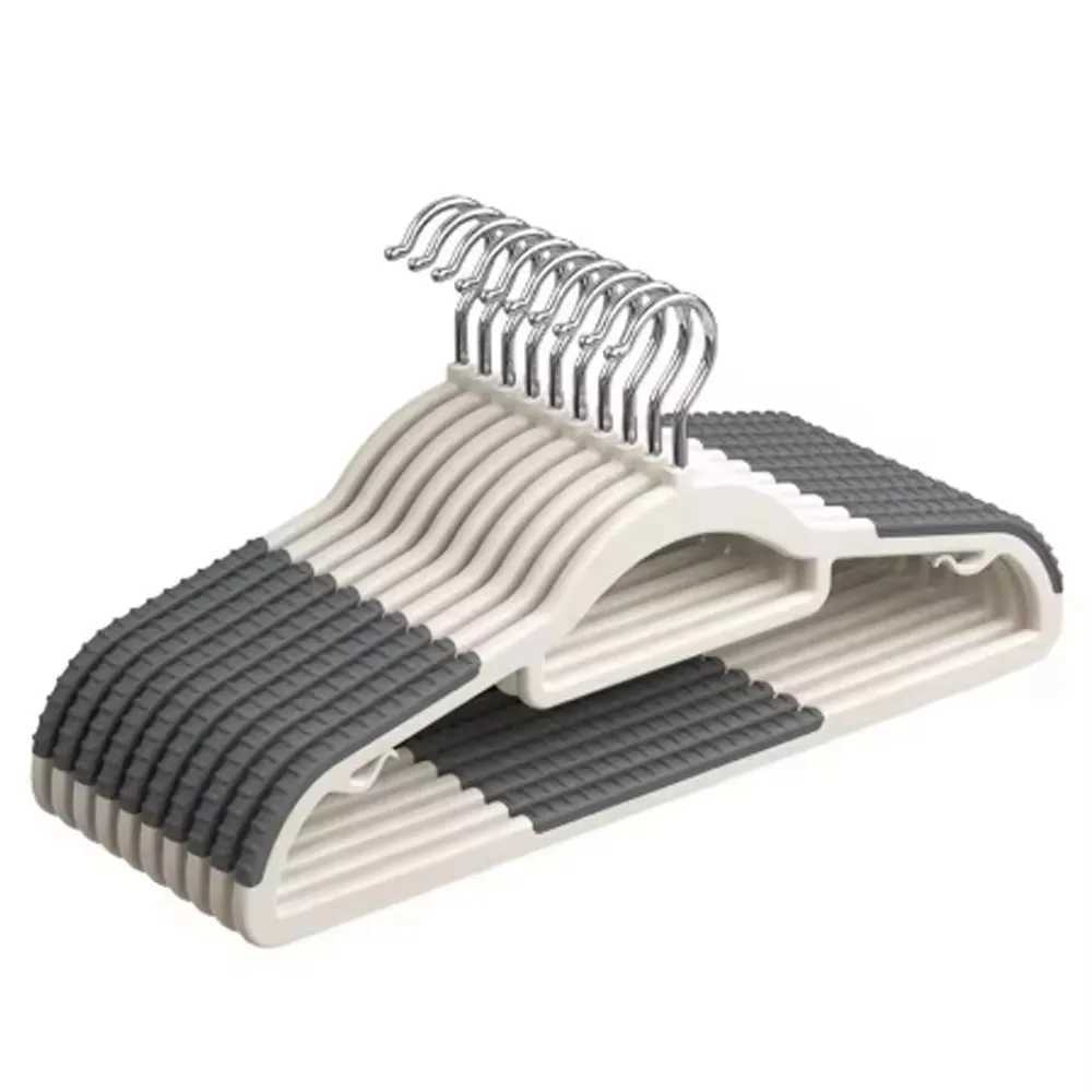 50pcs Household Clothing Storage Anti Slip Scratch Resistant Shoulder Corner Drying Rack Heavy Duty Standard Plastic Hangers C251117