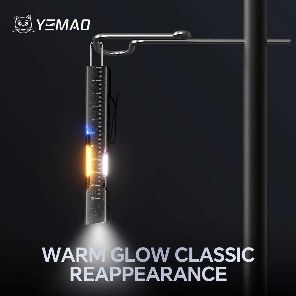 YEMAO EDC Flashlight 680LM 13 Mode flashlights LED Torch bicycle light With Clip Magnetic/Hook USB C Charging Camping Emergency M251117