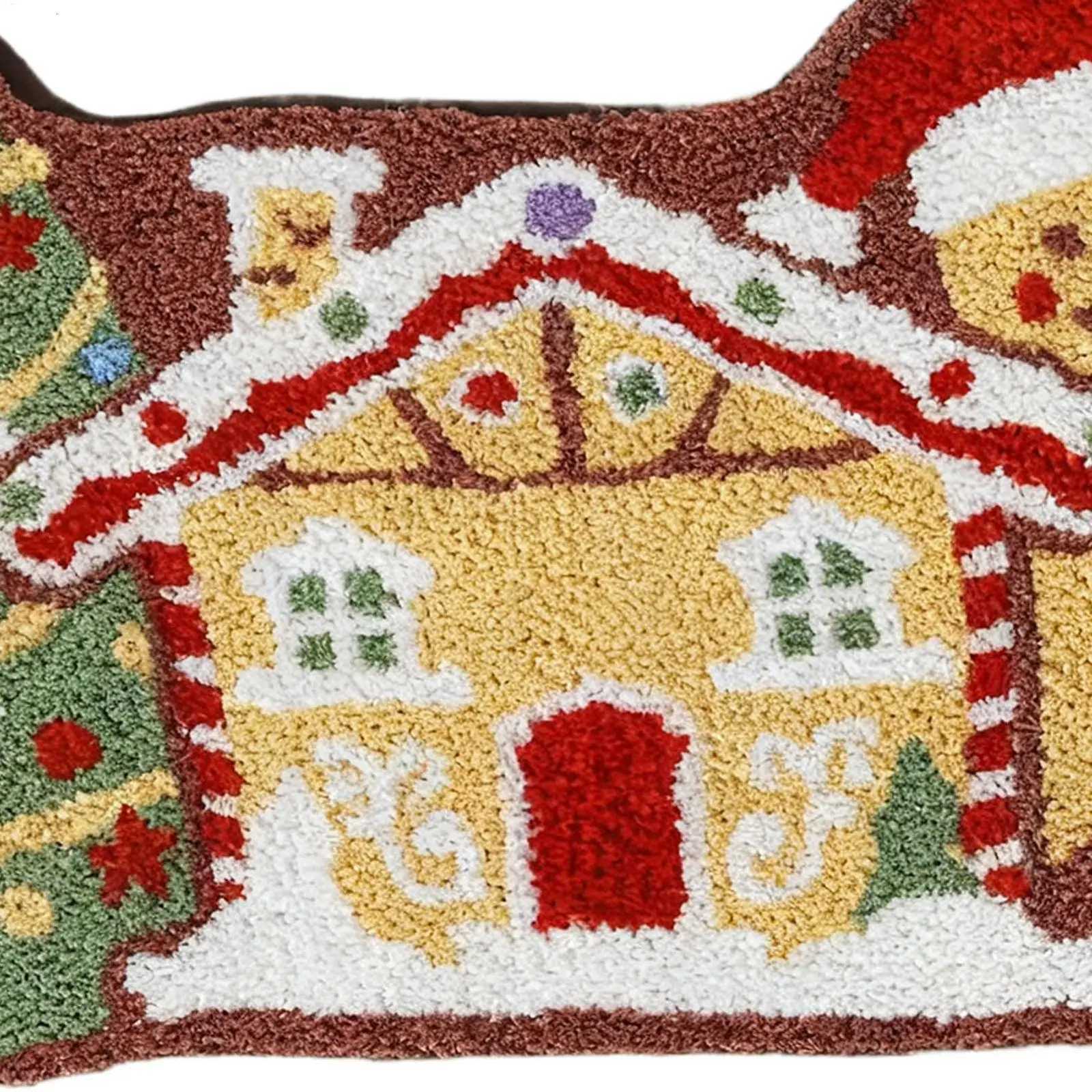 Gingerbread Bathroom Rugs Soft Non Slip Christmas Gingerbread House Doormat Kitchen Bath Welcome Mat For Porch Entrance ShowerM251117
