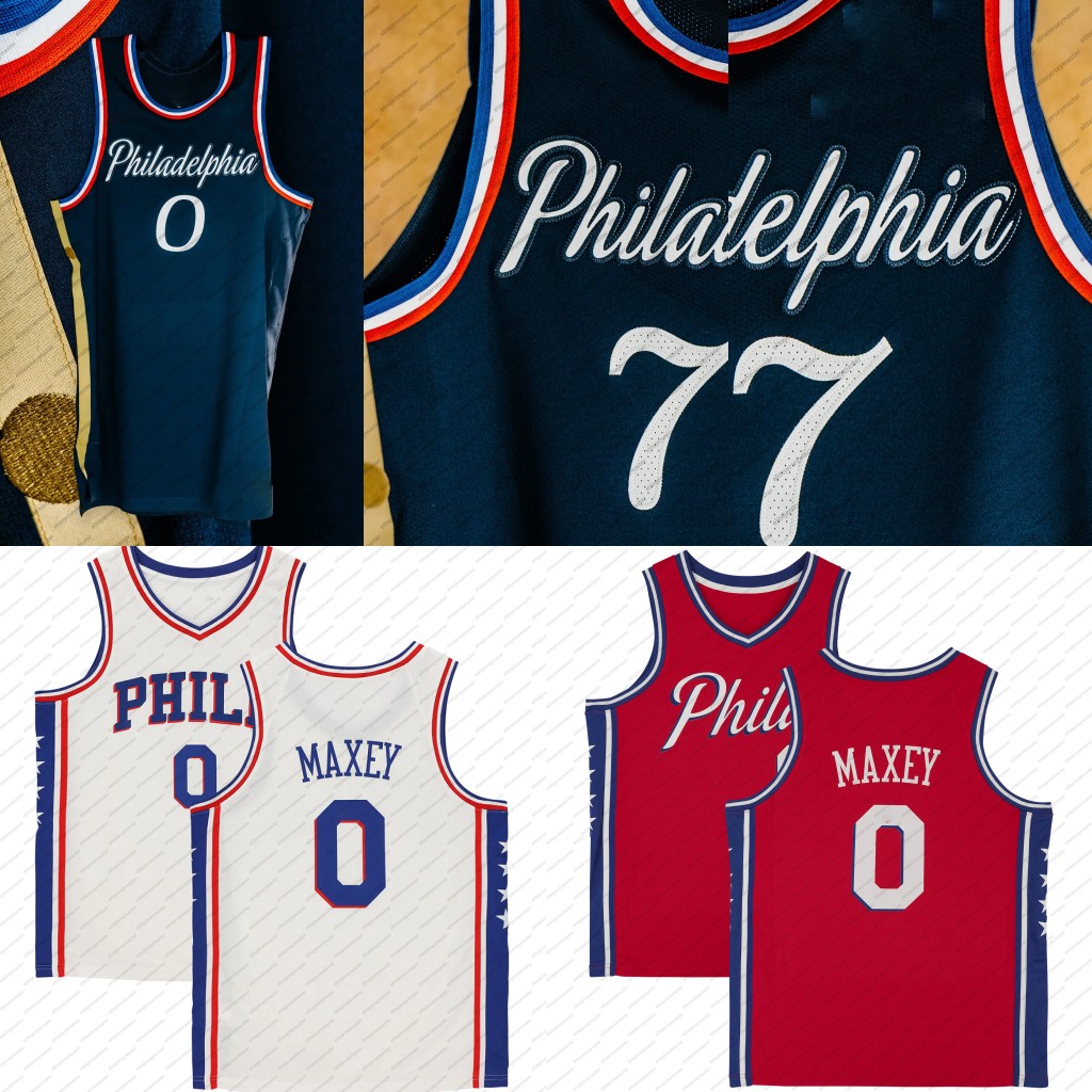 0 Tyrese Maxey 2025-26 Embiid 21 George Martin Personalized Customized Basketball Jerseys Custom Any Number Name 22
