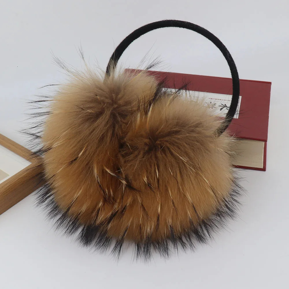 Winter Real Fox Fur Earmuffs for Women Natural Fox Fur Scarves Dual use Genuine Warmer Plush EarMuff Outdoor Solid Fur Scarf251113