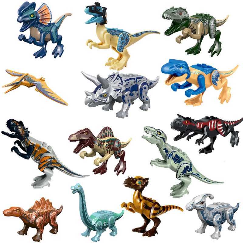 Jurassic Dinosaur Building Block Indominus Rex DIY Tyrannosaurus Action Picture Model Childrens Toy Animal Christmas GiftY250417W61W