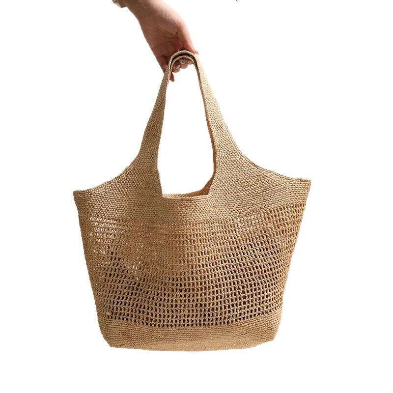 Handmade Beach Bag High End And Large Capacity Lafite Grass Single Shoulder New Hollowed Out Woven Bag, Beach Vacation Bag Kq2