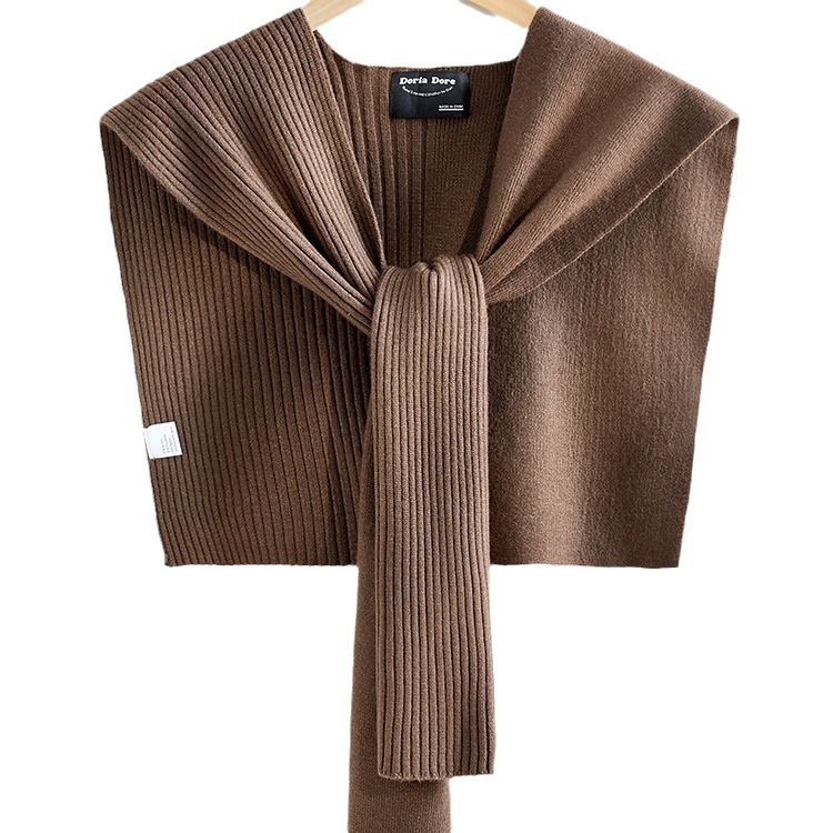 K422 Solid color air conditioning shawl office 2024 new spring and autumn women's shoulder and neck warm shoulder knitted small waistcoat outer w