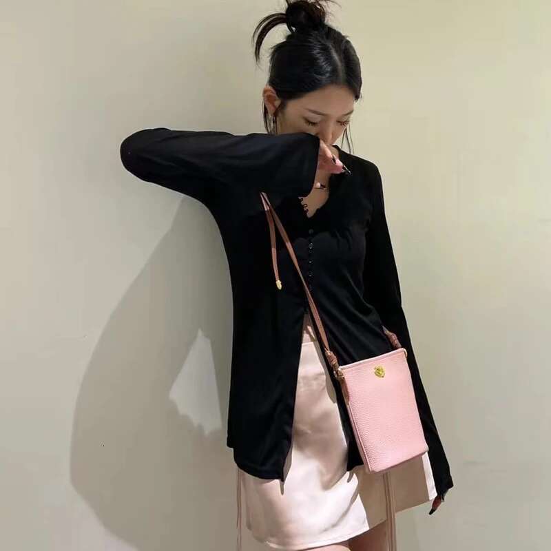 Genuine Leather Mini Bags For Women Designer Handbag And Purse 2024 New In First Layer Cowhide Lock Shoulder Mobile Phone