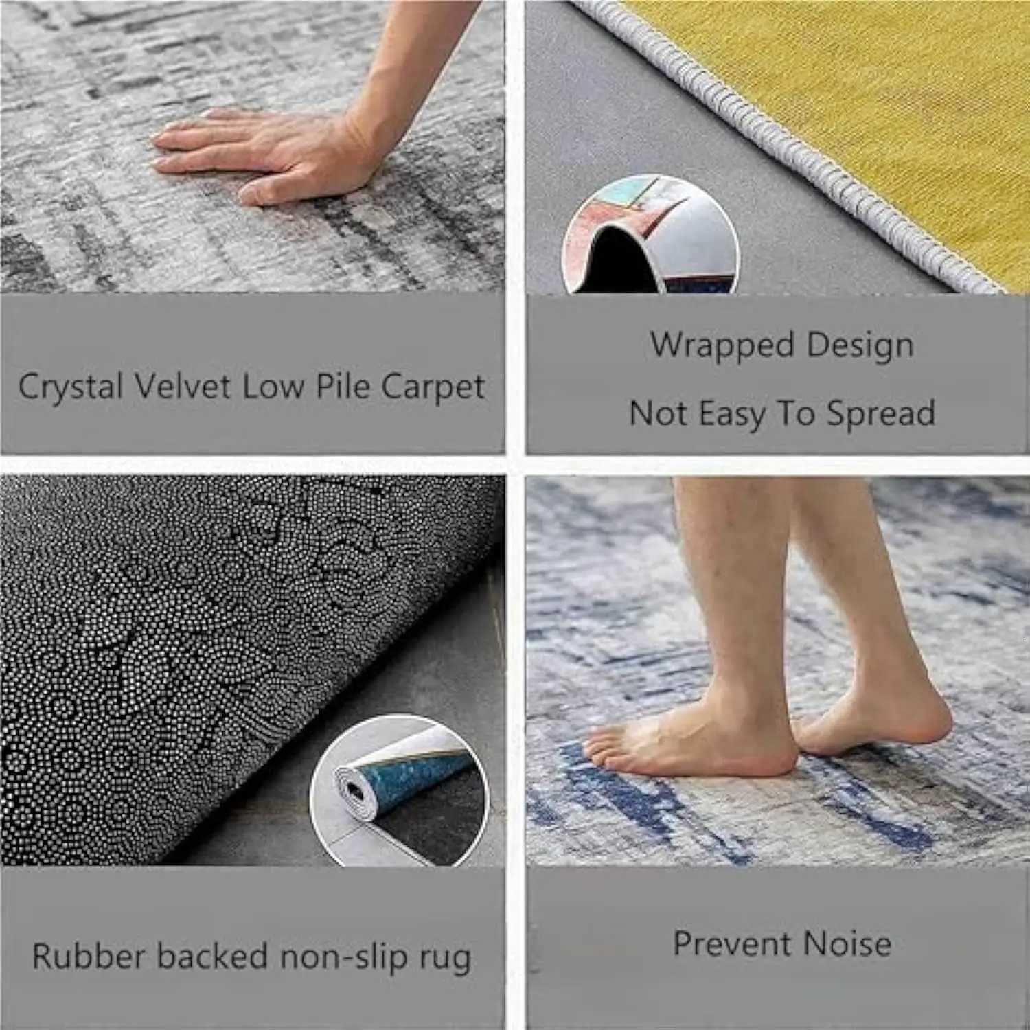 VIKAMA Non Slip Merry Christmas Decorative Rugs Welcome Doormat Indoor Outdoor Xmas Winter Santa Snowflakes Claus DoormatM251117