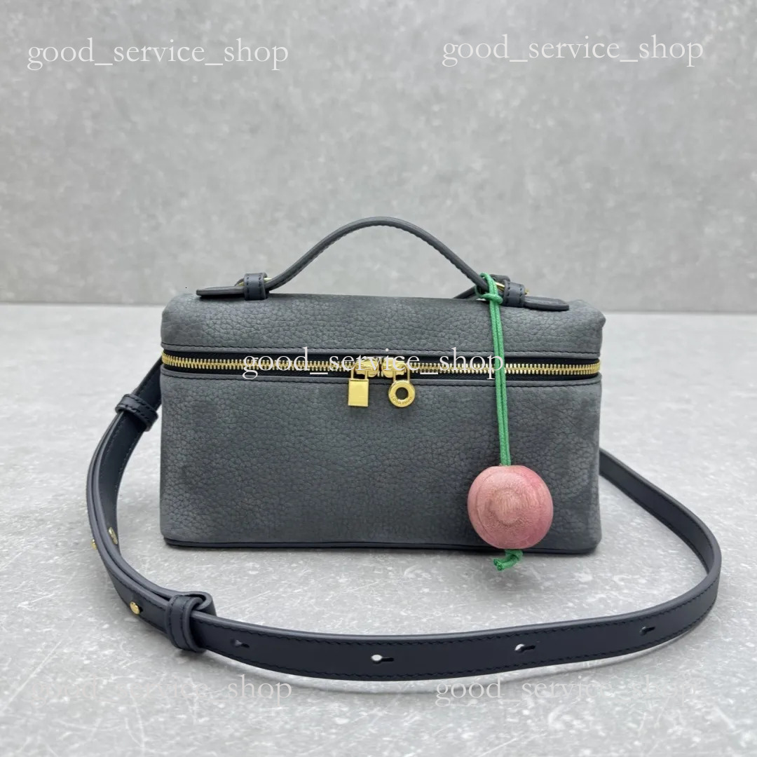 Designer Lunch Bag Pouch Tote Top L19 Womens Shoulder Extra Pocket Leather Double Zipper Oblique Makeup Ostrich 456 loropianna Bag