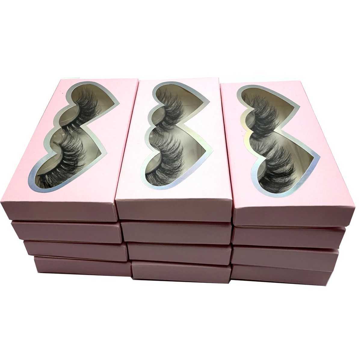 12 Pairs 3D Mink Eyelashes Fluffy Dramatic Eyelashes Makeup Wispy Mink Lashes Natural Long False Eyelashes Thick Fake LashesT251117