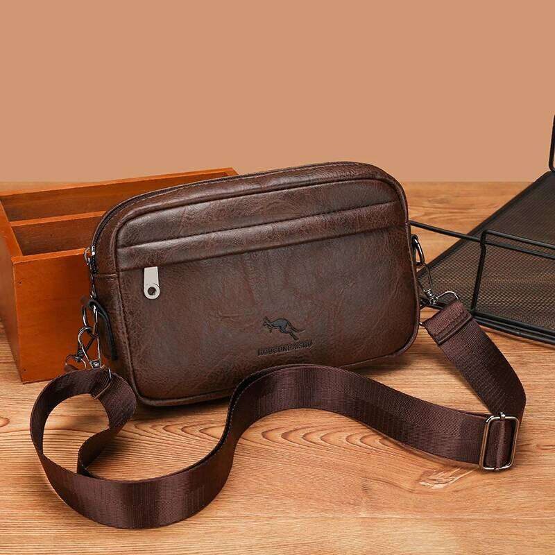 Men Shoulder Luxury Design Small Crossbody Bag High Qaulity Flap Tote Male Handbag Leather Messenger Bags
