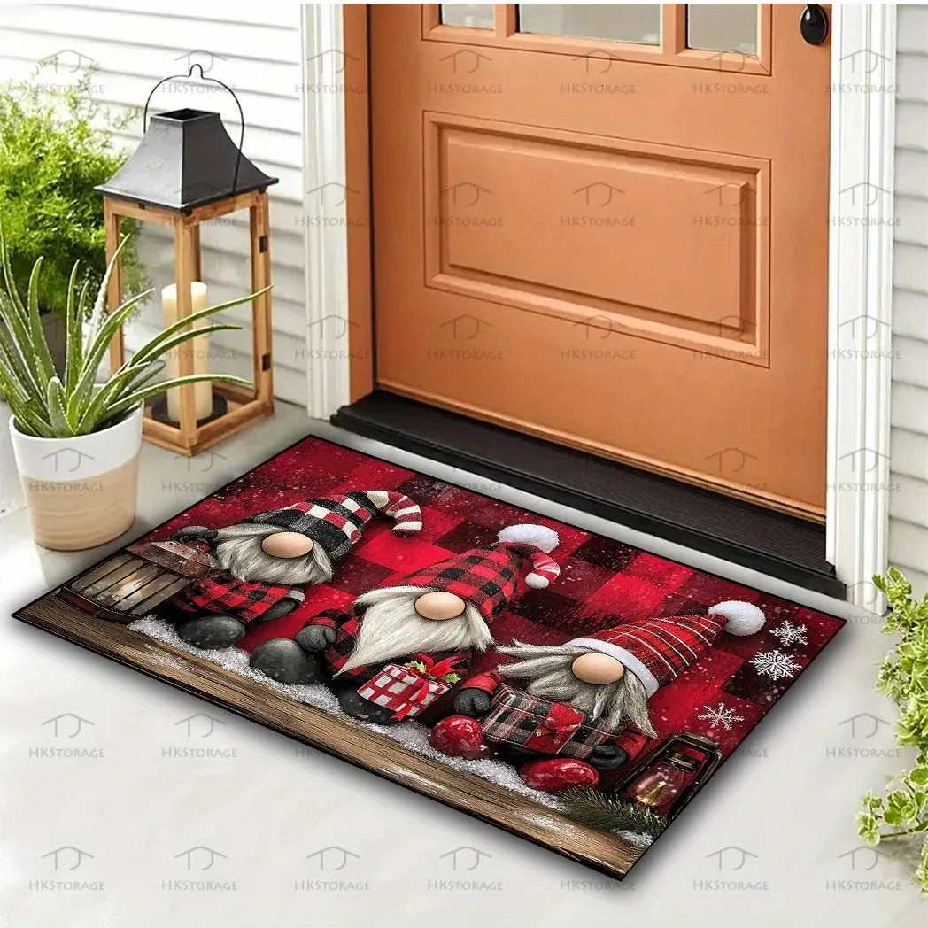 Christmas dwarf door mat holiday party decoration is suitable for home room bathroom kitchen absorbent non-slipM251117