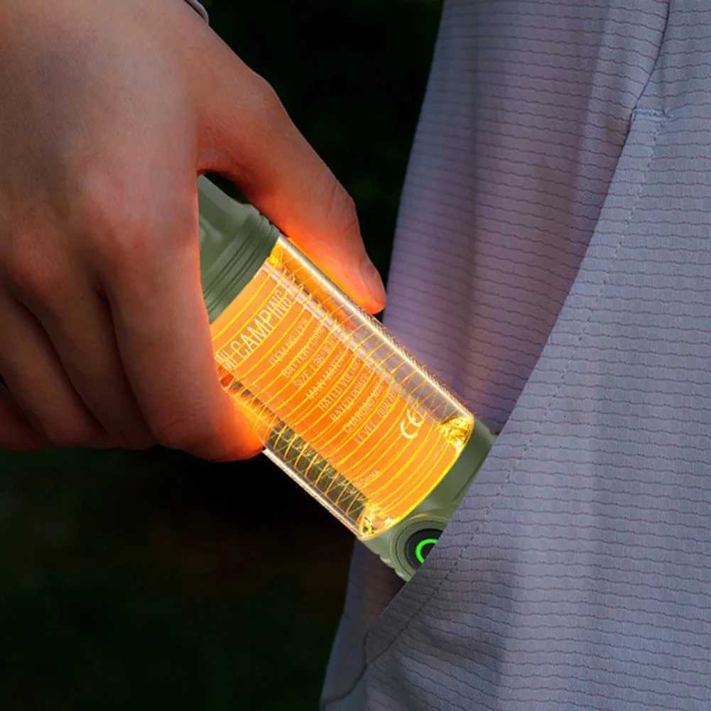 LED Retro Camping Light Type-C Charging Emergency Flashlight Outdoor Lighting Camp Atmosphere Hanging Light M251117