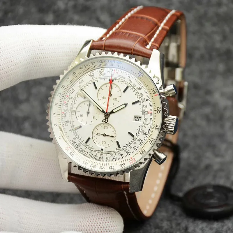 new mens watches 44MM stainless steel chronograph WristWatch Super Luminous watcherproof watch dropshipping