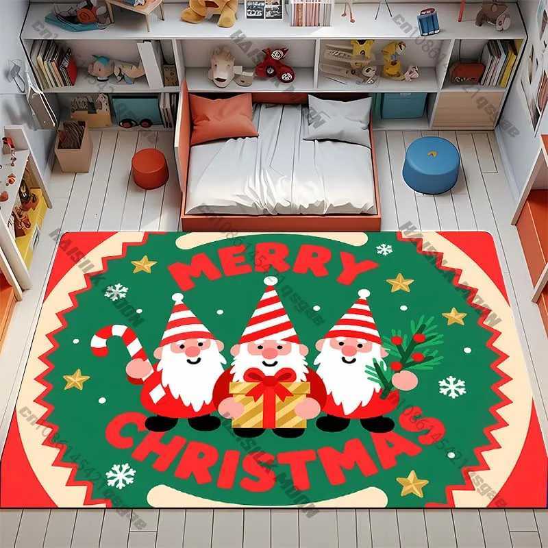 1PC Cute Christmas Gingerbread Man Print Carpet Doormat Entrance Floor Decor Rug for LivingRoom Bedroom Kids RoomChristmas GiftM251117