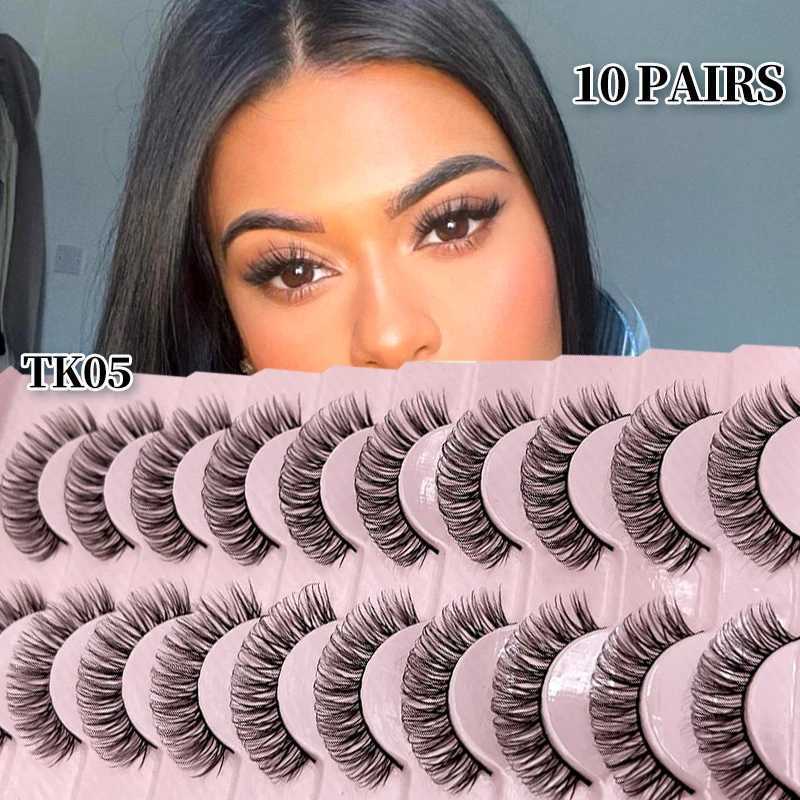 Russian Strip Lashes Makeup Lashes 25mm 3D Mink Volume Fluffy Natural False Eyelashes Thick Dramatic Mink Eyelashes WholesaleT251117