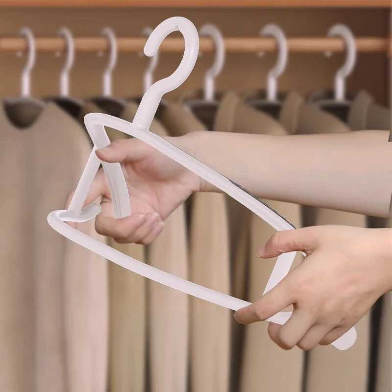 10PCS Household Clothes Drying Hanging Rack Adult Wide Shoulder Thickened Non-slip Plastic Hangers C251117