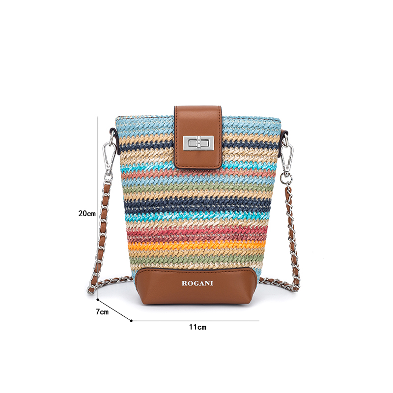 The color woven camera bag is fashionable and versatile. It is suitable for daily use. This is the best choice to give to friends and family DH9120611