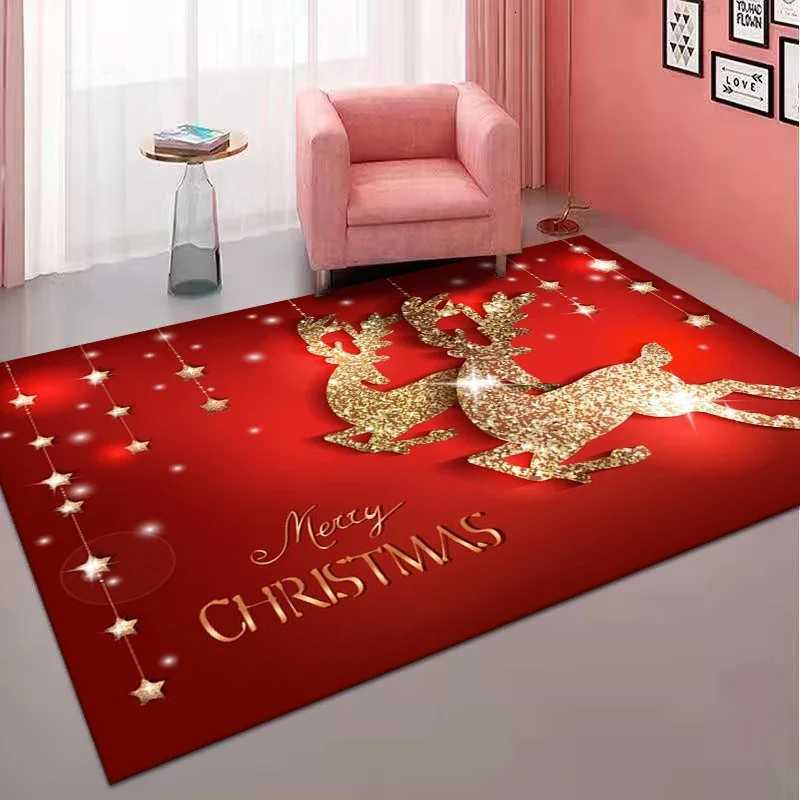 Christmas Red Truck Snowman Carpet for Living Room Decor Sofa Table Large Area Rugs Playroom Childrens Play Anti-slip Floor MatM251117