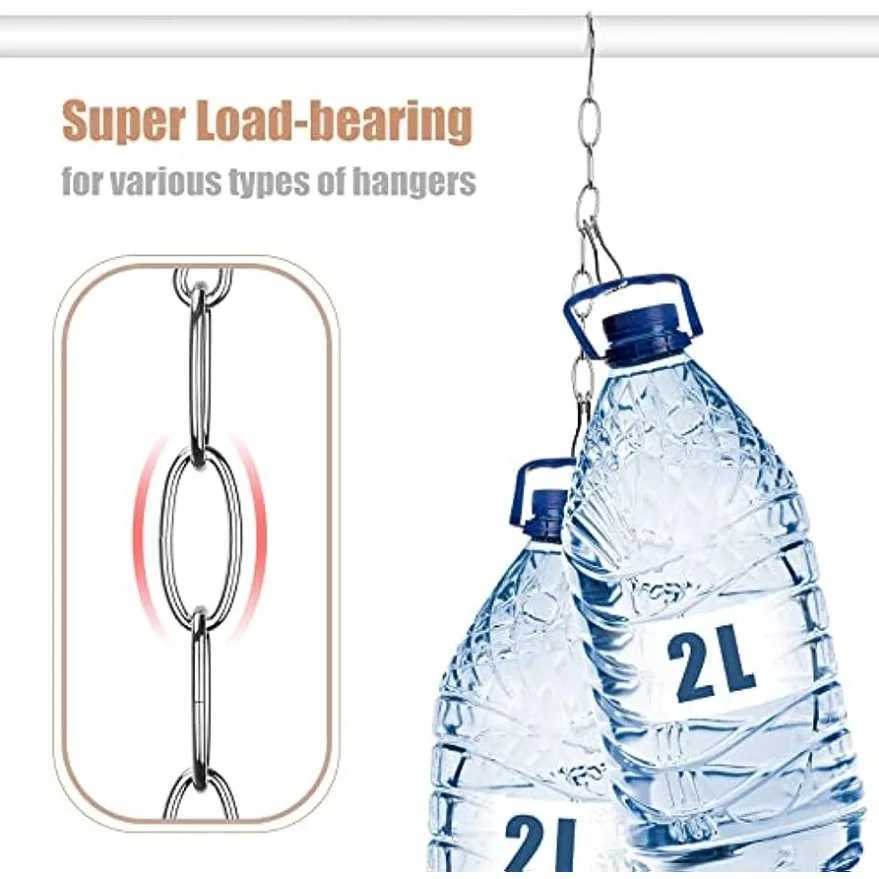 2pcs 7-Slot Metal Chain Clothes Hanger Space-Saving Organizer Multi-Hanger Storage Wardrobe Accessory Clothes Organizer Storage C251117