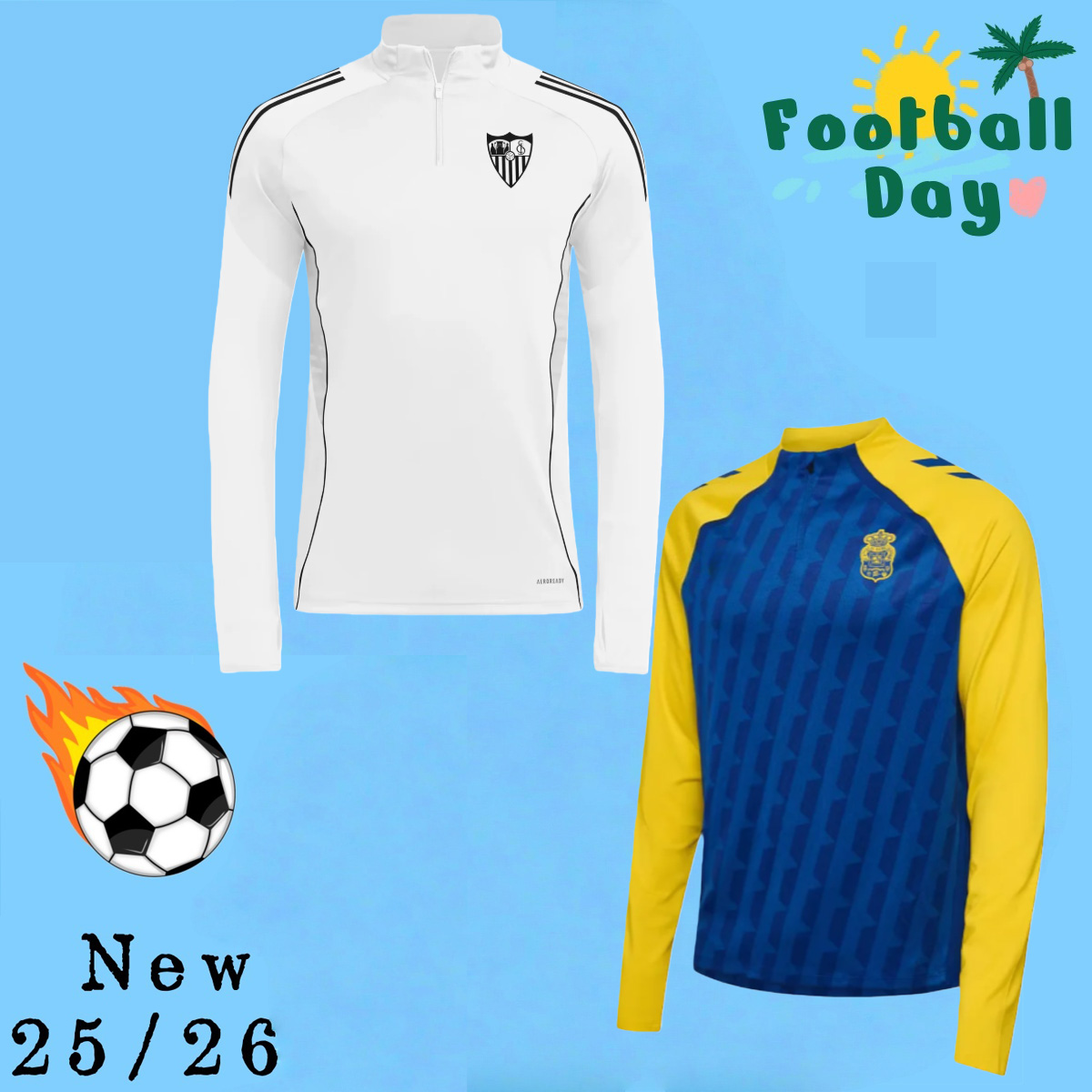 2025 2026 Sevilla FC and UD Las Palmas tracksuit top long training suit kit uniform adult sweatshirt Sweater sets men 25/26 Palmas